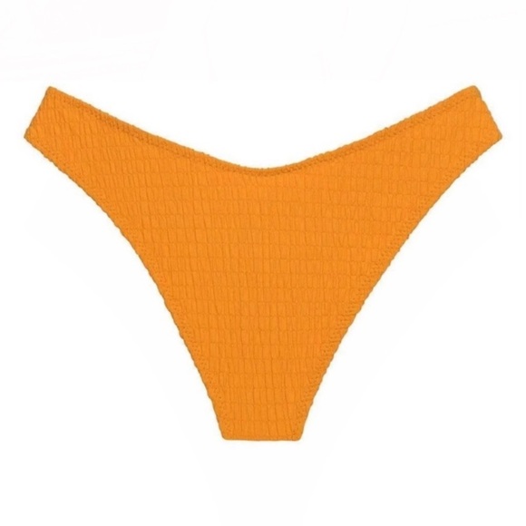 NEW! Montce Mari scrunch lulu zig-zag stitch bikini bottoms mango 27836 - Picture 2 of 7